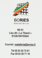 ETABLISSEMENTS BORIES METALLERIE